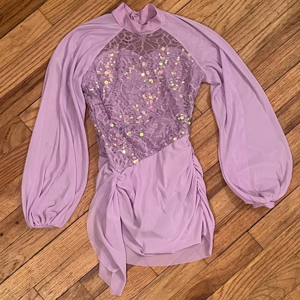 Revolution Dance Sequin Lace with Sheer Long Sleeves